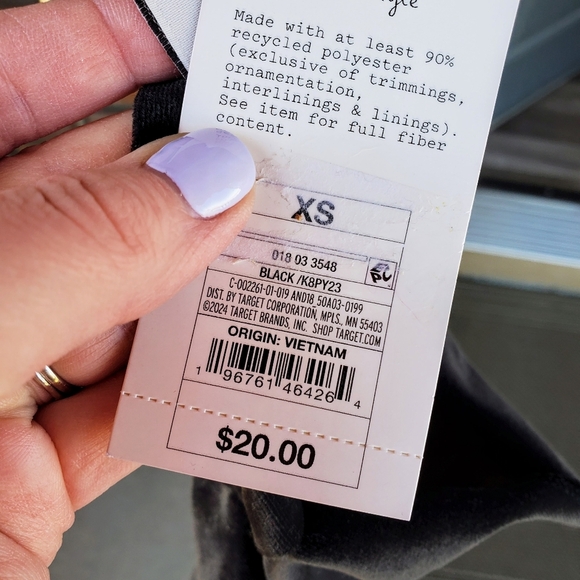 NWT A New Day Women's Mini Velvet Ruched Dress Black - Picture 15 of 15